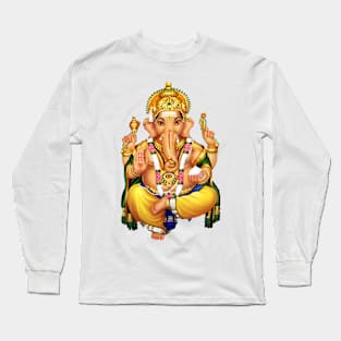 Ganesh , Hindu God Of Good Tidings Long Sleeve T-Shirt